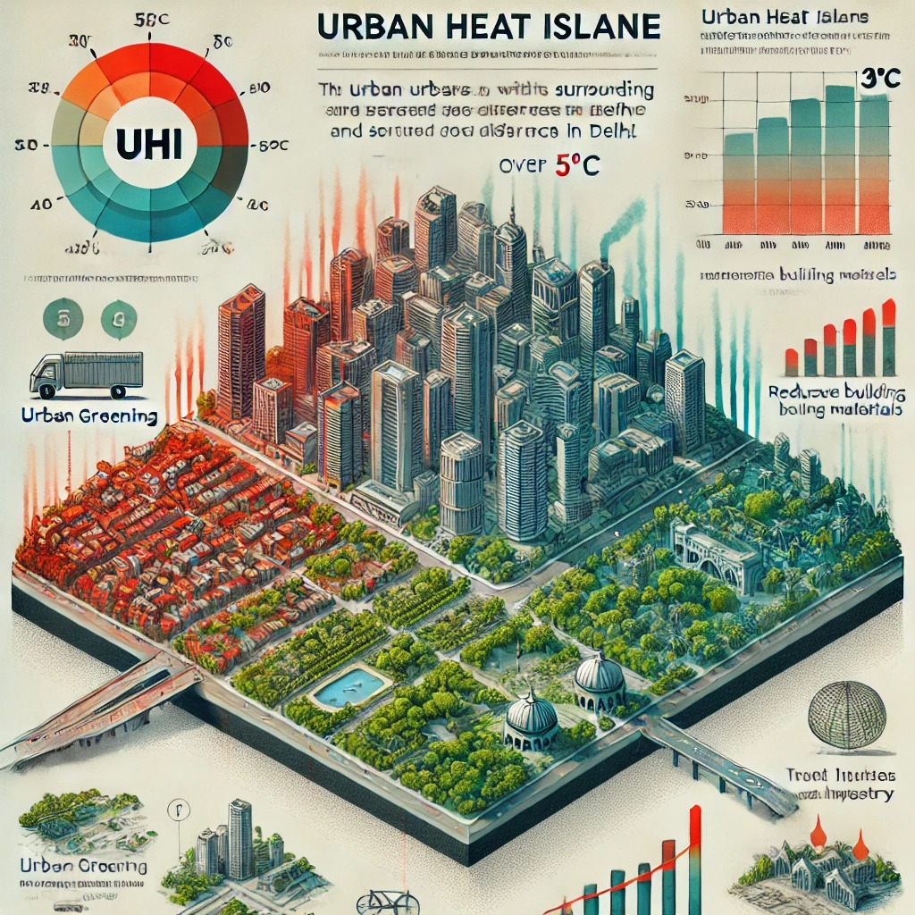 Evaluating the Urban Heat Island Effect in Delhi: Insights from a Comprehensive Secondary Data Analysis"